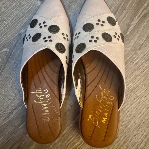 Blowfish Cream Studded Slip-On Mules - Picture 3 of 3